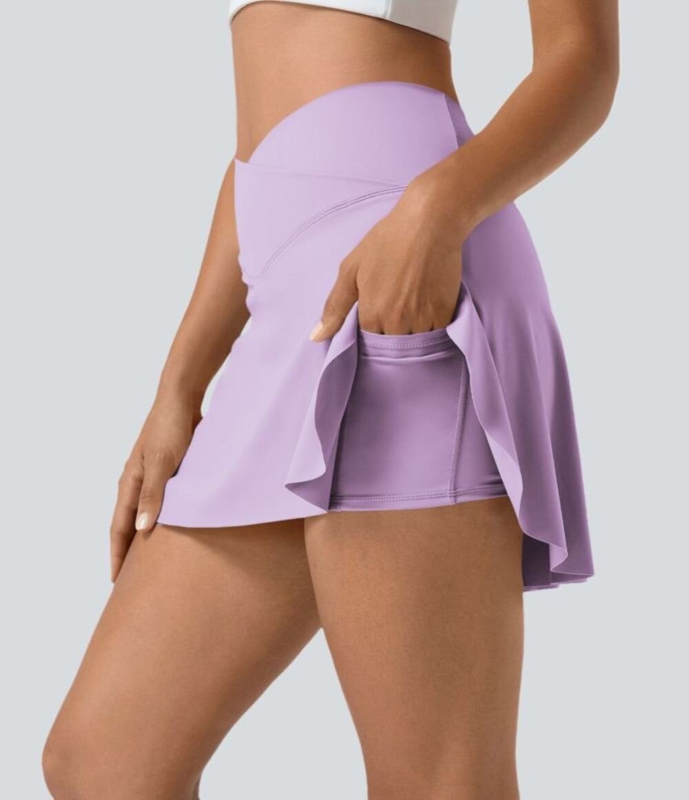 Halara Everyday SoftlyZero Airy Crossover 2-in-1 Side Pocket Mini Tennis Skirt